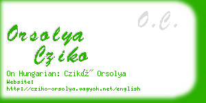 orsolya cziko business card